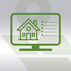 An image of a computer screen displaying a house.