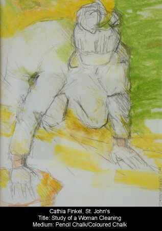 Study of a Woman Cleaning