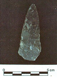 Ramah chert blade from a homeowner's basement