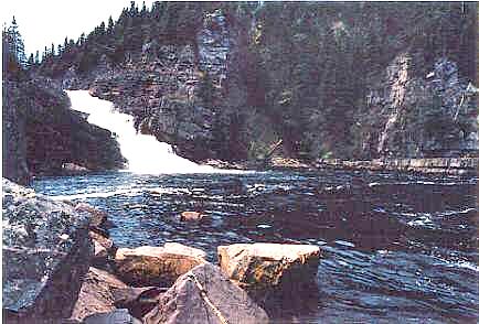 Site of Proposed Powerhouse, Looking Upstream.